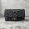 Chanel Vintage Medium Black Denim Classic Double Flap