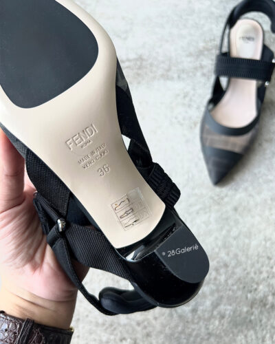 Fendi Black Mesh Colibri Pumps in Size 36