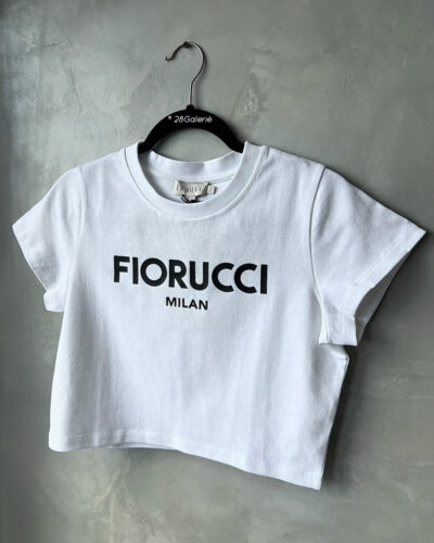 Fiorucci Milan White Cropped Tee