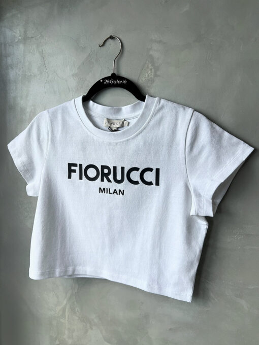 Fiorucci Milan White Cropped Tee