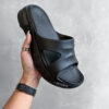 Givenchy Black Rubber Open-Toe Slip-On Marshmallow Sandals in US 9