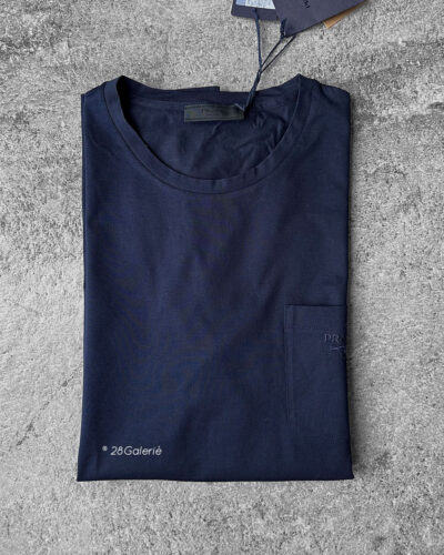 Prada Blue Nylon Pocket T-Shirt in Large