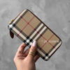 Burberry Checked All-Around Zip-Up Cardholder