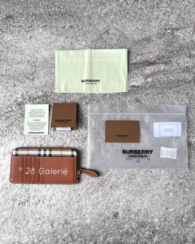 Burberry Checked All-Around Zip-Up Cardholder