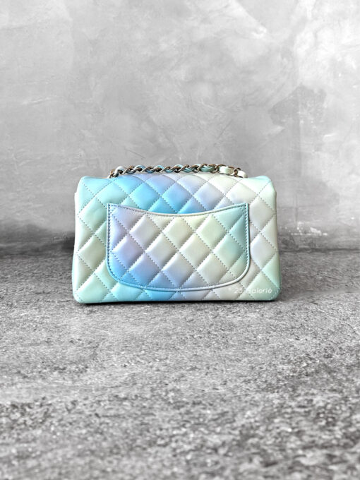 Chanel 24A Iridescent Ombre Mini Rectangular Flap in Lambskin Leather and Light Gold Hardware