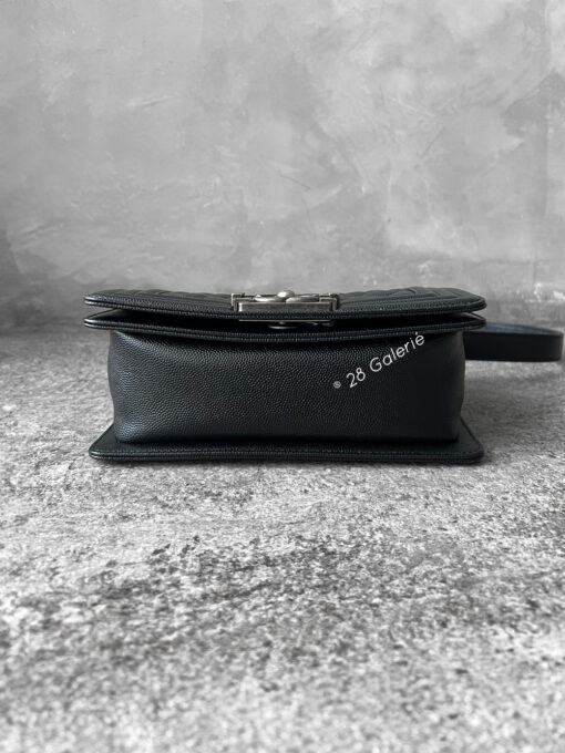 Chanel Small Black Le Boy in Caviar Leather with Aged Silver Hardware