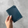 Hermes Blue Tarmac Passport Holder in Chevre Mysore Goatskin Leather