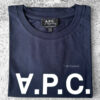 A.P.C Blue Cotton Printed Crewneck T-Shirt