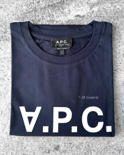 A.P.C Blue Cotton Printed Crewneck T-Shirt