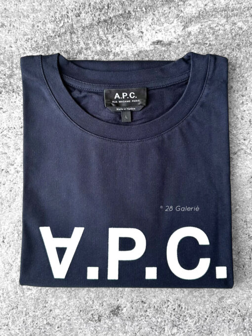 A.P.C Blue Cotton Printed Crewneck T-Shirt