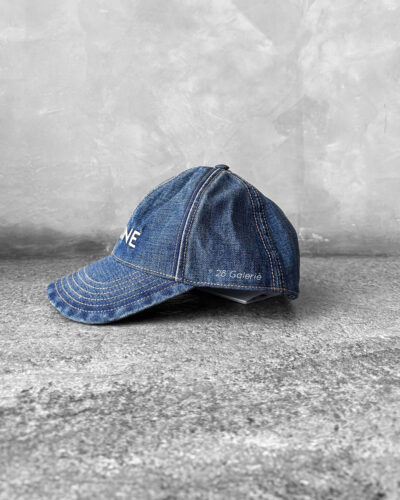 Celine Denim Baseball Hat in Trail Wash