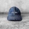 Celine Denim Baseball Hat in Trail Wash