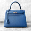 Hermes Deep Blue Kelly 25 in Epsom Leather and Palladium Hardware