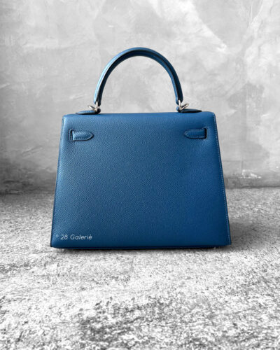 Hermes Deep Blue Kelly 25 in Epsom Leather and Palladium Hardware