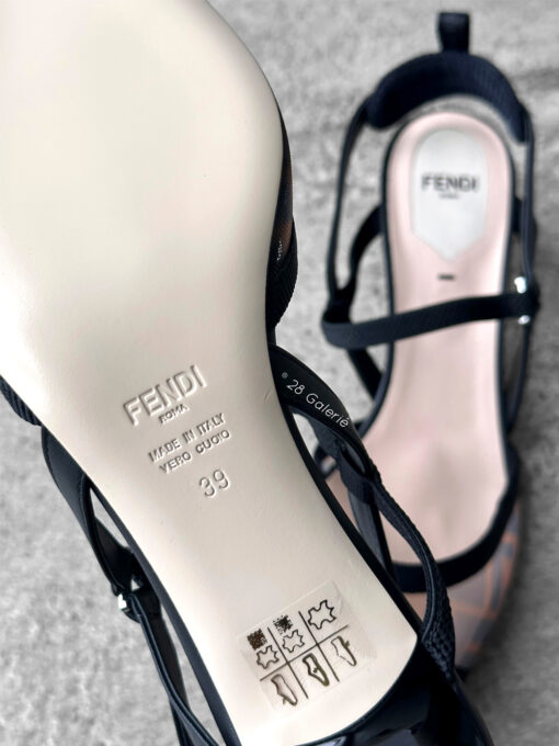 Fendi Black Technical Mesh Colibri Pumps