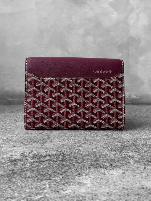 Goyard Burgundy Chypre Wallet-Pouch in Goyardine CanvasChevroches Calfskin Leather