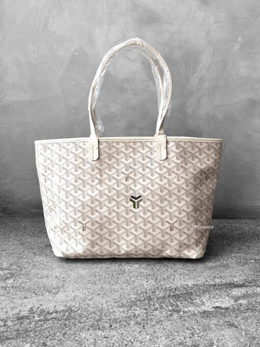 Goyard Limited Edition Sand Artois PM Bag in Goyardine Canvas and Chevroches Calfskin Leather