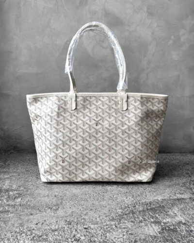 Goyard Limited Edition Sand Artois PM Bag in Goyardine Canvas and Chevroches Calfskin Leather