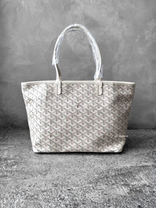 Goyard Limited Edition Sand Artois PM Bag in Goyardine Canvas and Chevroches Calfskin Leather