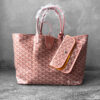 Goyard Pearly Coral Saint Louis PM Tote Bag in Goyardine Canvas/Chevroches Calfskin Leather