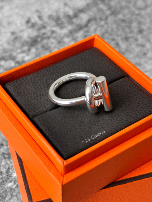 Hermes Silver Bague Echappee Rin