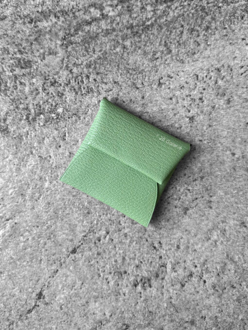 Hermes Vert Criquet Bastia Change Purse in Epsom Leather