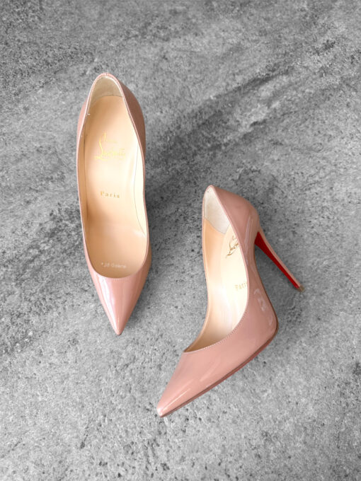 Christian Louboutin Nude 120 Pumps in Patent Leather