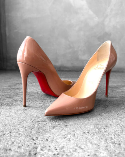 Christian Louboutin Nude 120 Pumps in Patent Leather