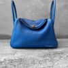 Hermes Blue Paradise Lindy 26 in Clemence Leather and Palladium Hardware