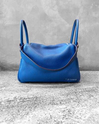 Hermes Blue Paradise Lindy 26 in Clemence Leather and Palladium Hardware