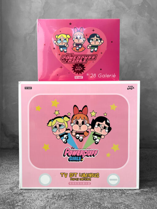 Pop mart One Whole Set Crybaby x Powerpuff Girls Series Figures and Display TV Container