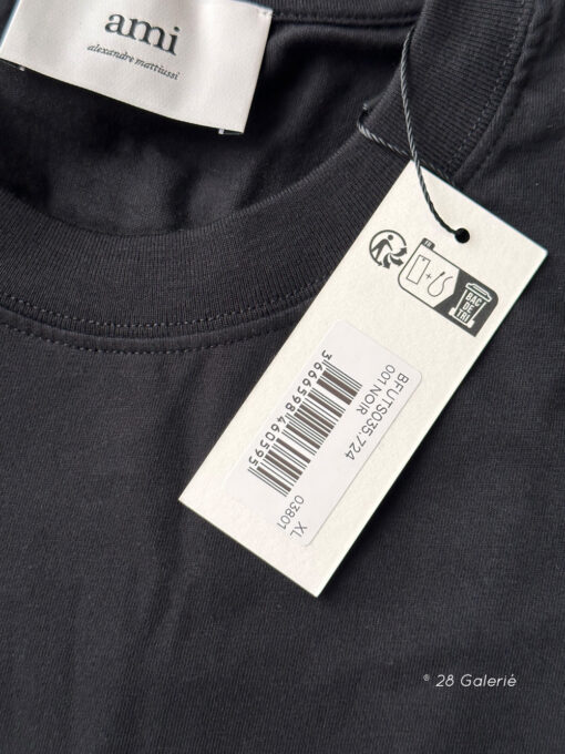 Ami Paris Black Shirt with Red Logo
