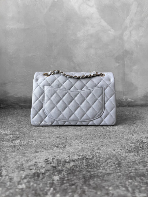 Chanel Small 21A Dove Gray in Caviar Leather and Gold Hardware