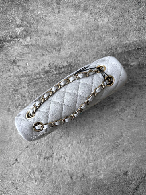 Chanel Small 21A Dove Gray in Caviar Leather and Gold Hardware