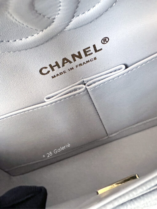 Chanel Small 21A Dove Gray in Caviar Leather and Gold Hardware