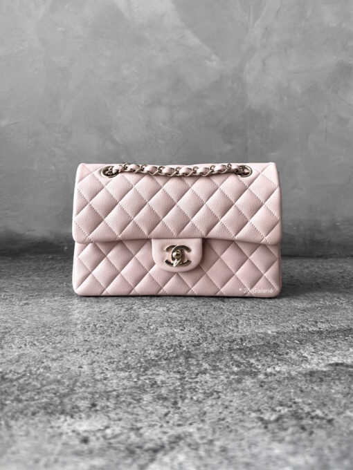 Chanel Small 21C Rose Clair in Caviar Leather and Light Gold Hardware