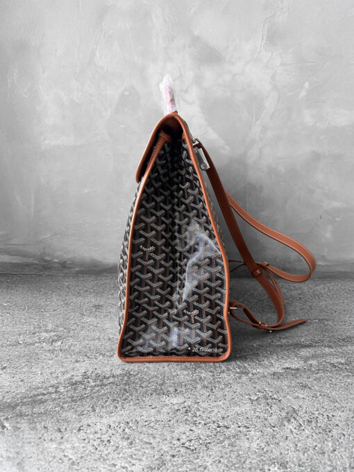 Goyard Black and Tan Saint Leger Backpack