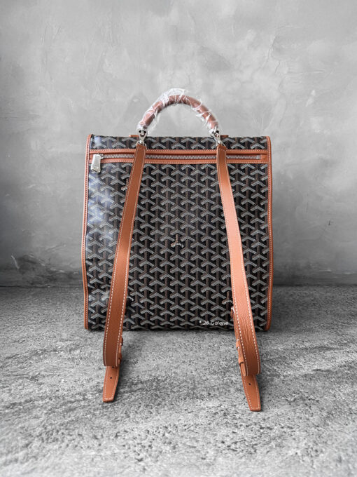 Goyard Black and Tan Saint Leger Backpack