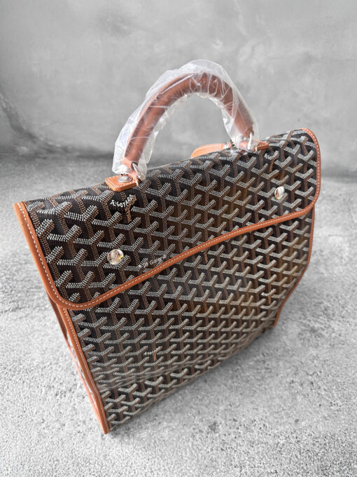 Goyard Black and Tan Saint Leger Backpack