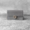 Gucci Gray Interlocking GG Logo and Silver Hardware