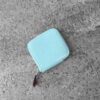 Hermes Bleu Brume Silk’In Compact Wallet in Epsom Leather and Palladium Hardware