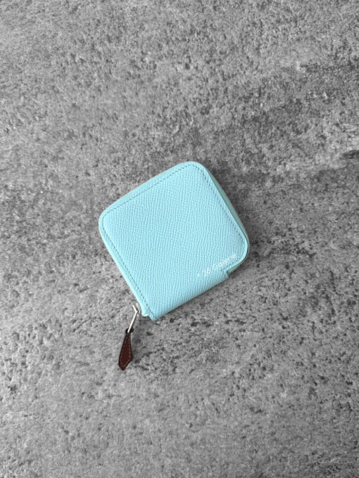 Hermes Bleu Brume Silk’In Compact Wallet in Epsom Leather and Palladium Hardware