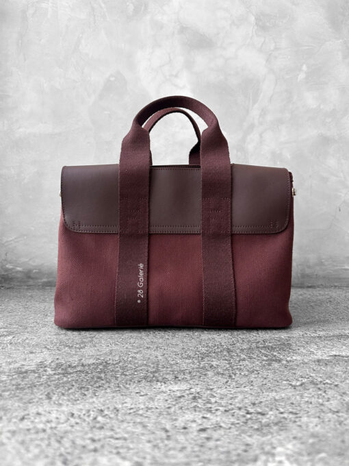 Hermes Rouge Valparaiso in Officier Canvas/Vache Leather and Palladium Hardware