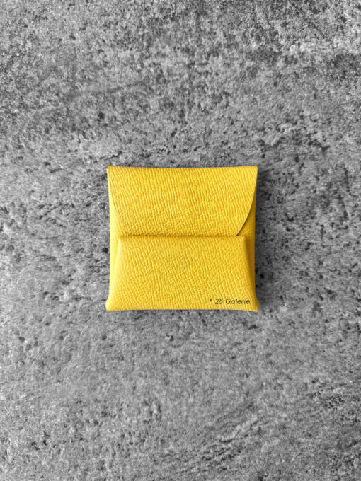 Hermes Yellow Bastia in Epsom Leather and Palladium Hardware