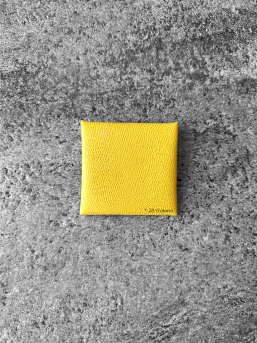 Hermes Yellow Bastia in Epsom Leather and Palladium Hardware