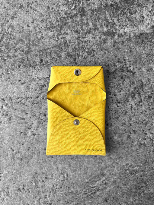 Hermes Yellow Bastia in Epsom Leather and Palladium Hardware
