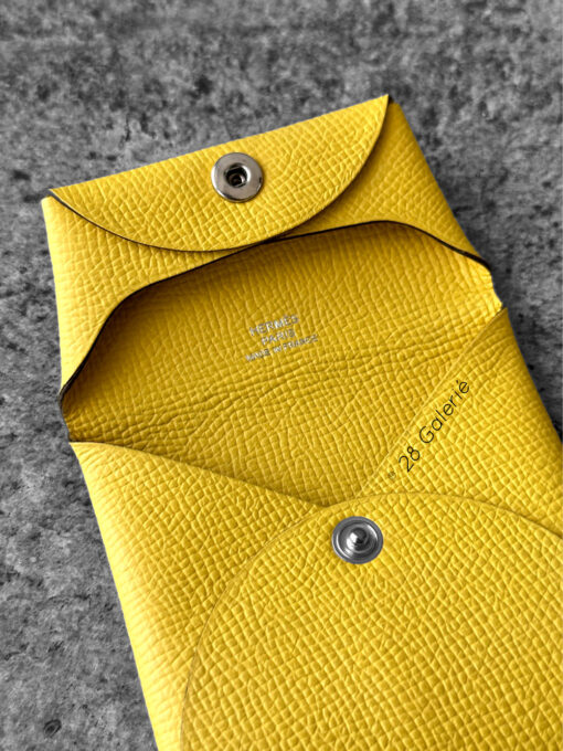 Hermes Yellow Bastia in Epsom Leather and Palladium Hardware