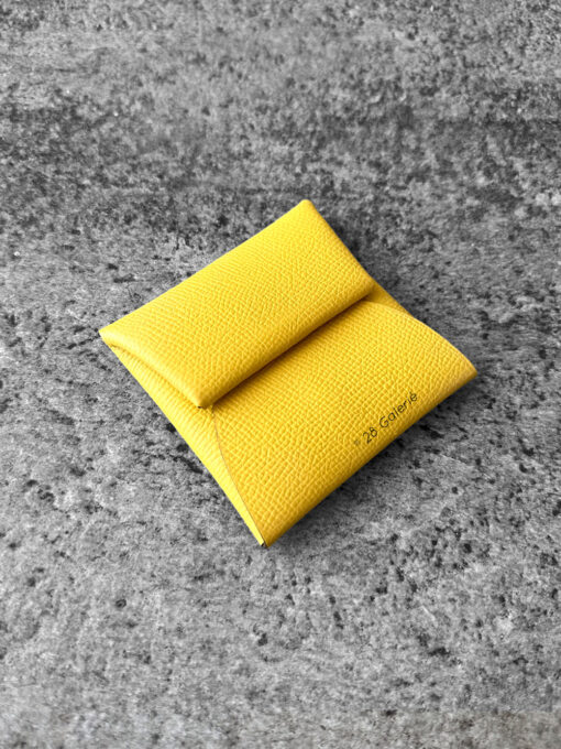 Hermes Yellow Bastia in Epsom Leather and Palladium Hardware