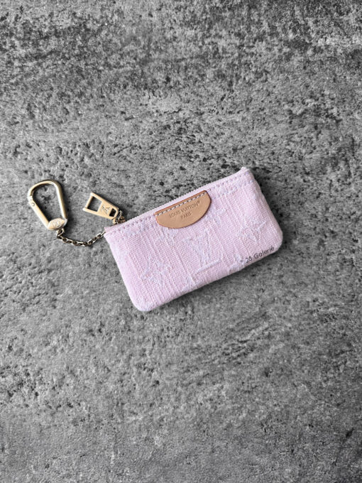 Louis Vuitton Washed Pink Monogram Denim Key Pouch