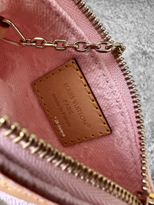 Louis Vuitton Washed Pink Monogram Denim Key Pouch